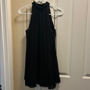 Guess Pleated Halter Dress - Black
